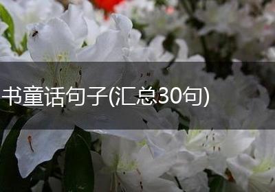 书童话句子(汇总30句)
