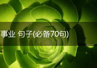 事业 句子(必备70句)