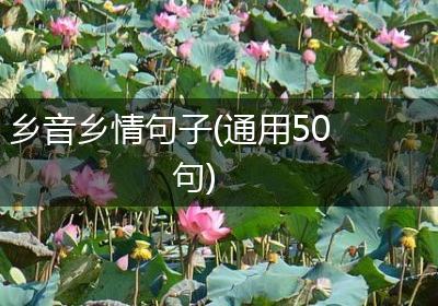 乡音乡情句子(通用50句)