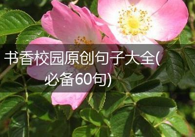 书香校园原创句子大全(必备60句)