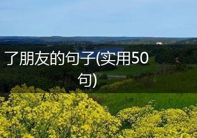 了朋友的句子(实用50句)