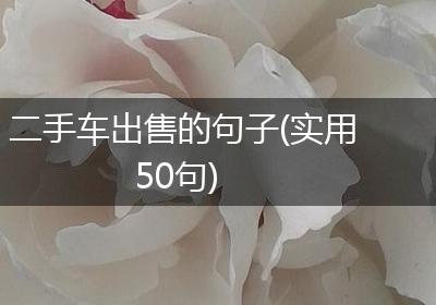 二手车出售的句子(实用50句)