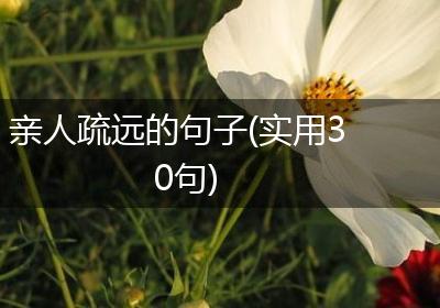 亲人疏远的句子(实用30句)