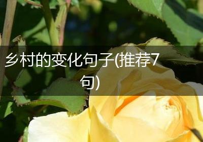 乡村的变化句子(推荐7句)
