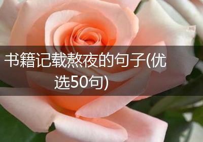 书籍记载熬夜的句子(优选50句)
