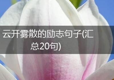 云开雾散的励志句子(汇总20句)