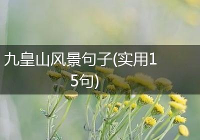 九皇山风景句子(实用15句)