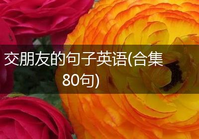 交朋友的句子英语(合集80句)