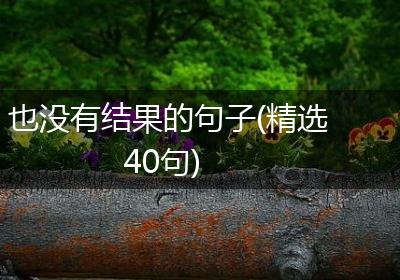 也没有结果的句子(精选40句)