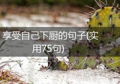享受自己下厨的句子(实用75句)