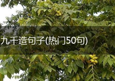 九千造句子(热门50句)