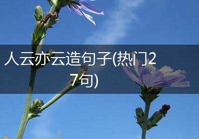 人云亦云造句子(热门27句)