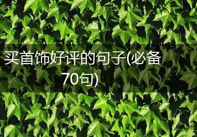 买首饰好评的句子(必备70句)