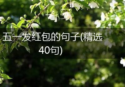 五一发红包的句子(精选40句)