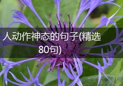 人动作神态的句子(精选80句)