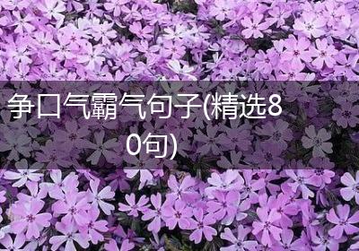 争口气霸气句子(精选80句)