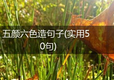 五颜六色造句子(实用50句)