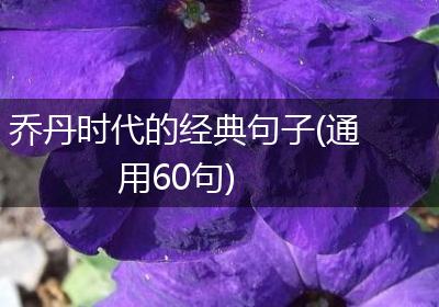 乔丹时代的经典句子(通用60句)