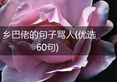 乡巴佬的句子骂人(优选60句)