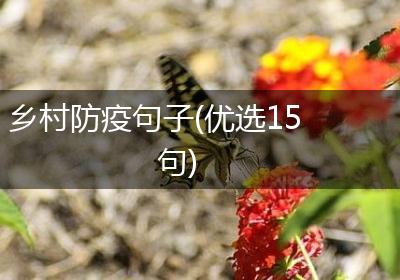 乡村防疫句子(优选15句)