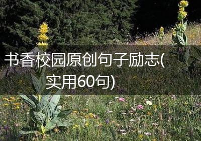 书香校园原创句子励志(实用60句)
