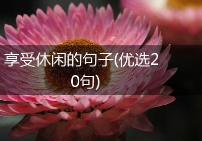 享受休闲的句子(优选20句)