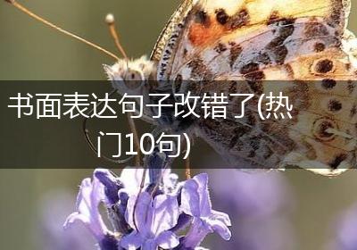 书面表达句子改错了(热门10句)