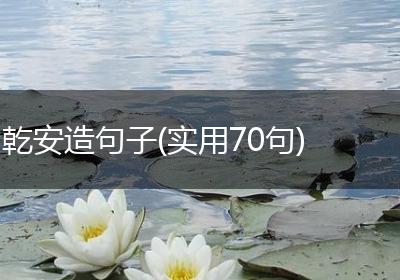 乾安造句子(实用70句)