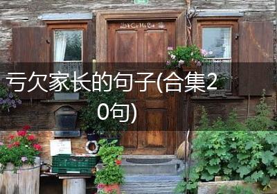 亏欠家长的句子(合集20句)