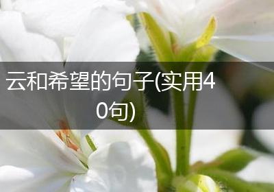 云和希望的句子(实用40句)
