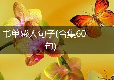 书单感人句子(合集60句)
