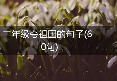二年级夸祖国的句子(60句)
