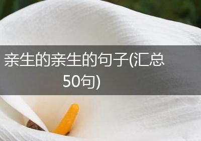 亲生的亲生的句子(汇总50句)