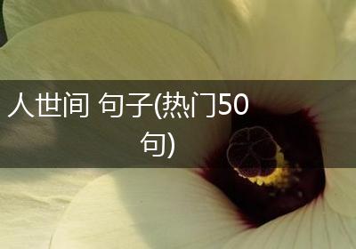 人世间 句子(热门50句)