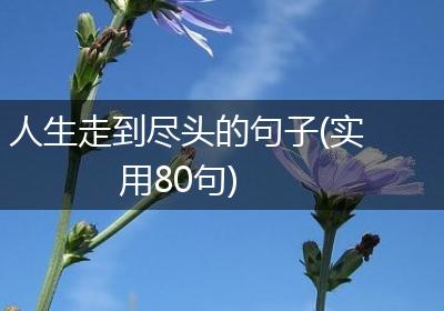 人生走到尽头的句子(实用80句)