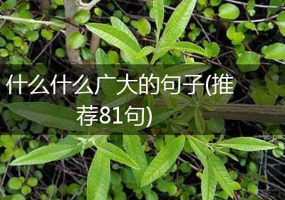 什么什么广大的句子(推荐81句)