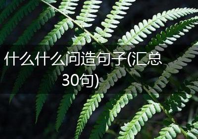 什么什么问造句子(汇总30句)