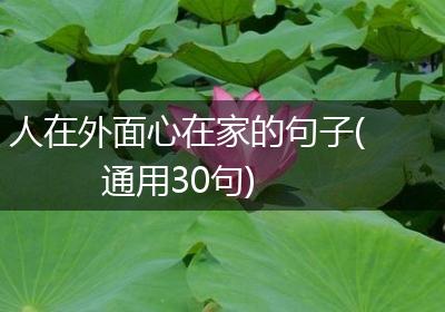 人在外面心在家的句子(通用30句)