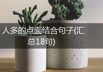 人多的点面结合句子(汇总18句)