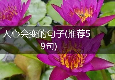 人心会变的句子(推荐59句)
