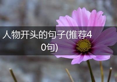 人物开头的句子(推荐40句)