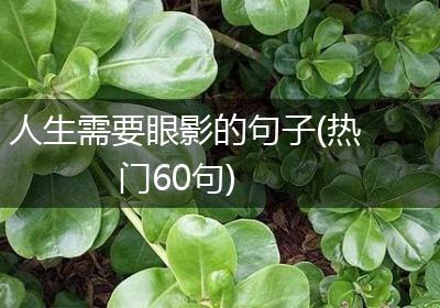 人生需要眼影的句子(热门60句)