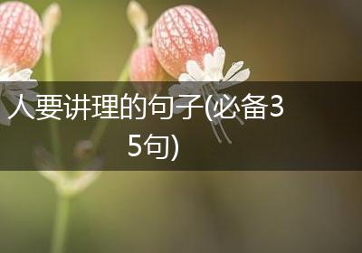 人要讲理的句子(必备35句)