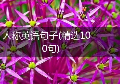 人称英语句子(精选100句)