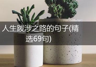 人生跋涉之路的句子(精选69句)