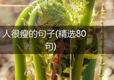 人很瘦的句子(精选80句)