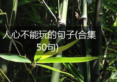人心不能玩的句子(合集50句)