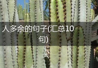 人多余的句子(汇总10句)