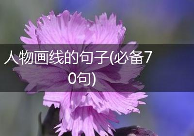 人物画线的句子(必备70句)