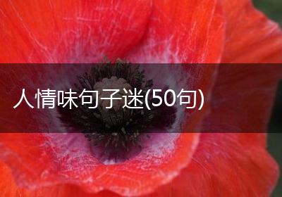 人情味句子迷(50句)